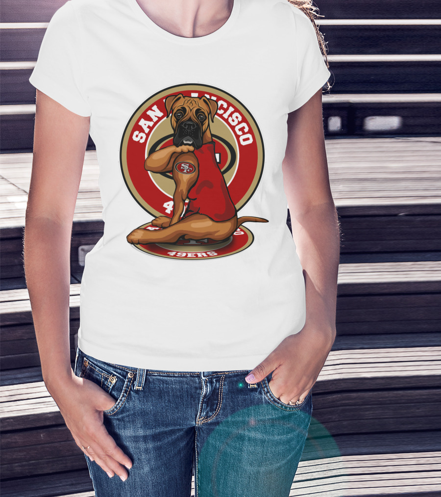 San Francisco 49ers Boxer Dog Nfl Team T-Shirt