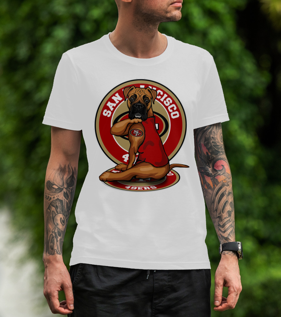 San Francisco 49ers Boxer Dog Nfl Team T-Shirt