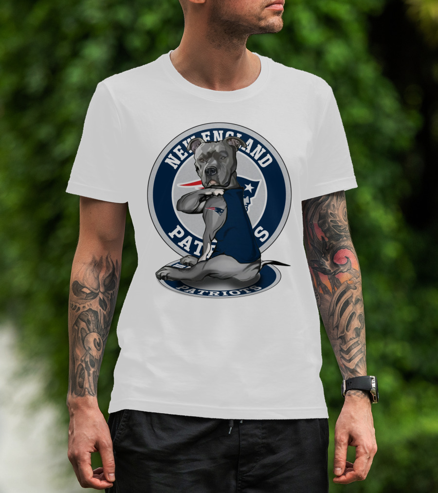 New England Patriots Pitbull Fan T-Shirt