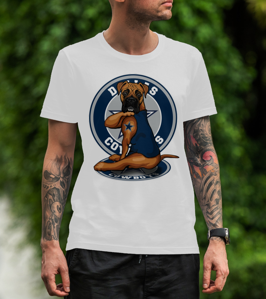 Dallas Cowboys Boxer Dog Star T-Shirt