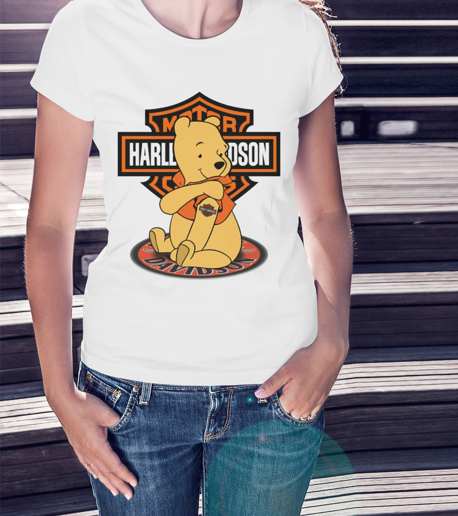 Harley Davidson Pooh Bear Iconic Motor Style T-Shirt