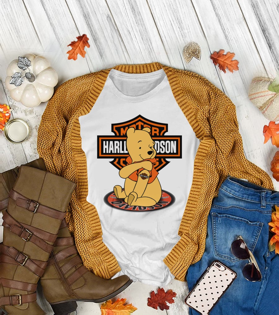 Harley Davidson Pooh Bear Iconic Motor Style T-Shirt