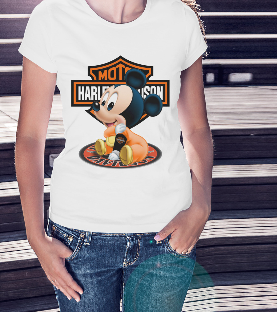 Harley Davidson Moto Mickey Mouse T-Shirt