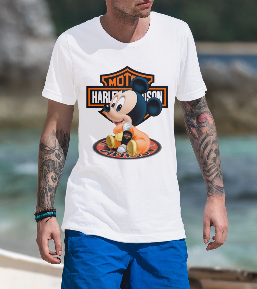 Harley Davidson Moto Mickey Mouse T-Shirt