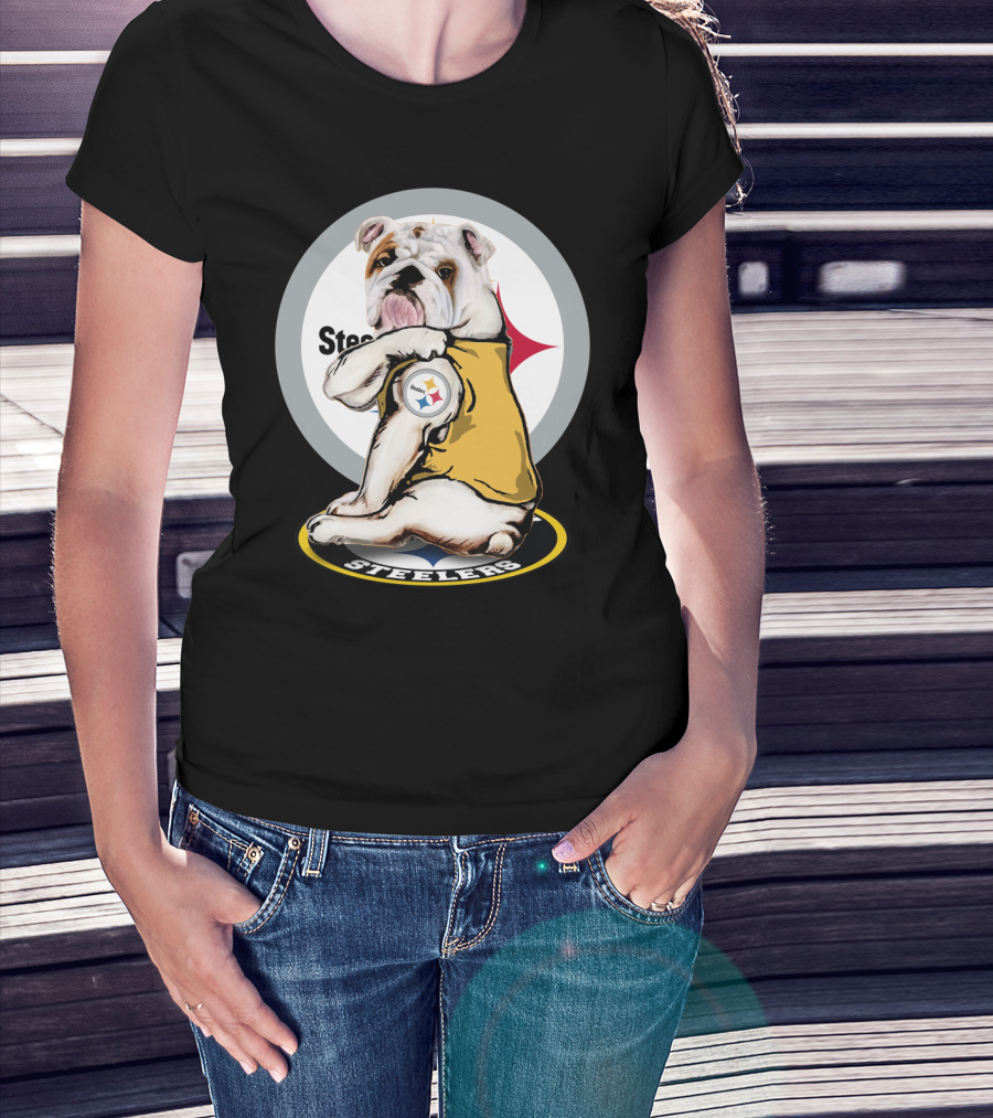 Steelers Bulldog Steelers Football T-Shirt