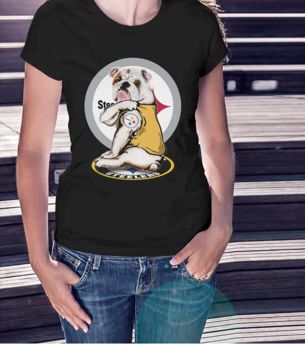 Steelers Bulldog Steelers Football T-Shirt