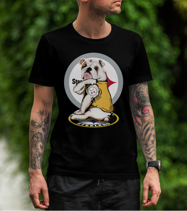 Steelers Bulldog Steelers Football T-Shirt