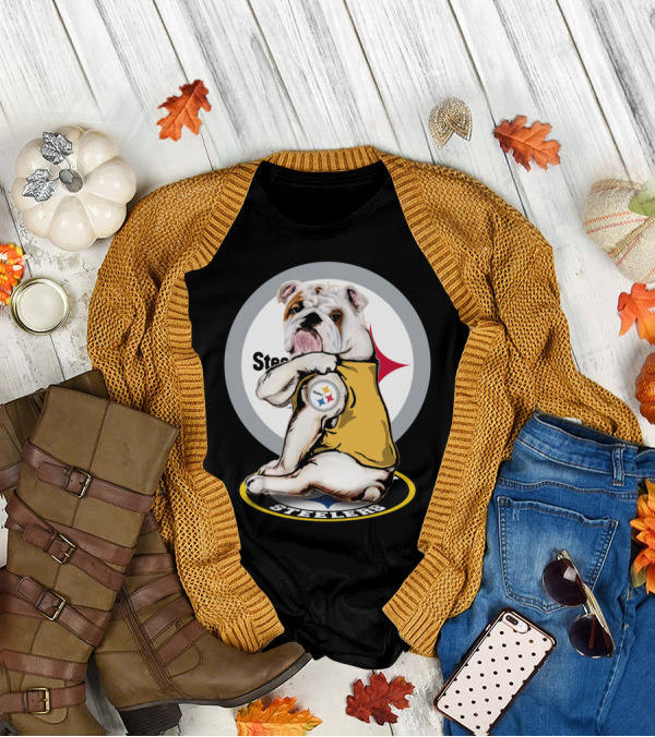 Steelers Bulldog Steelers Football T-Shirt