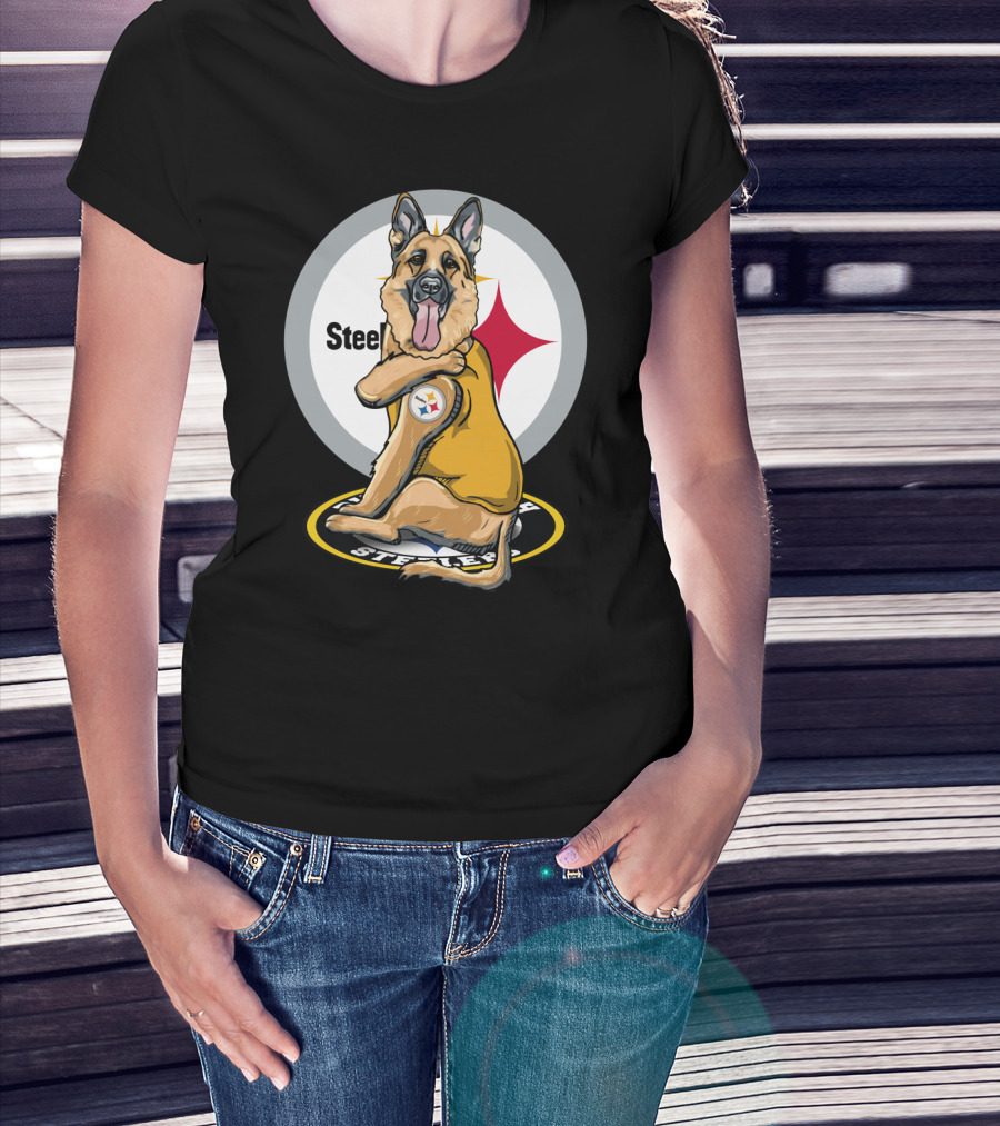 Steelers German Shepherd Loyal Fan With Team Logo T-Shirt
