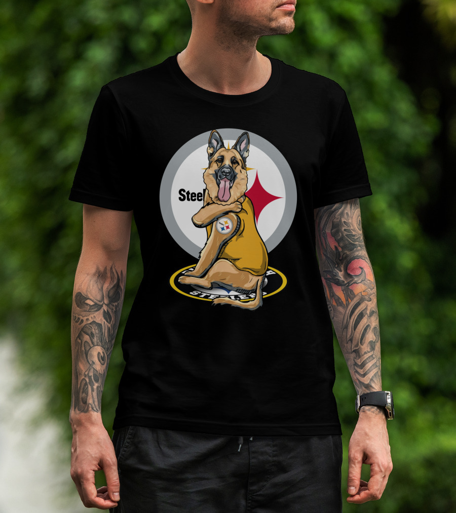Steelers German Shepherd Loyal Fan With Team Logo T-Shirt
