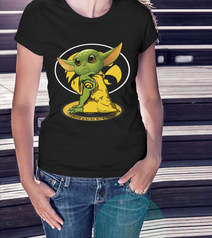 Iowa Hawkeyes Yoda Star Wars Crossover T-Shirt
