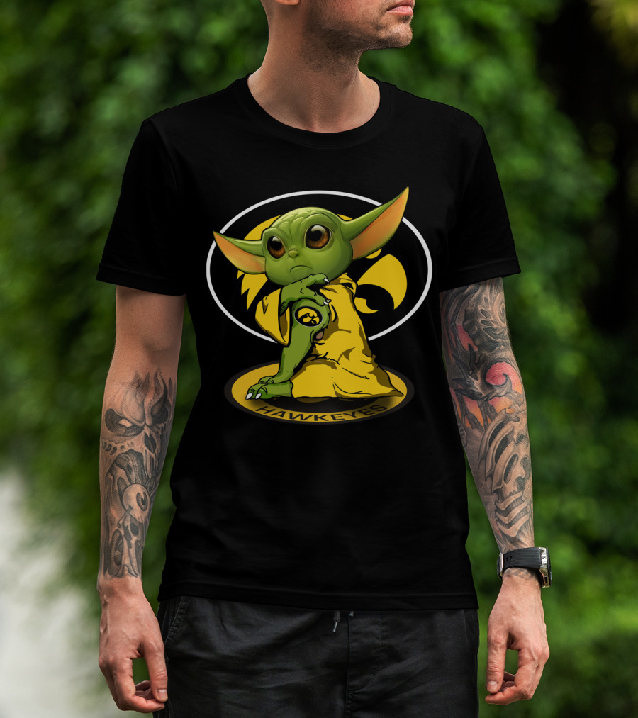 Iowa Hawkeyes Yoda Star Wars Crossover T-Shirt