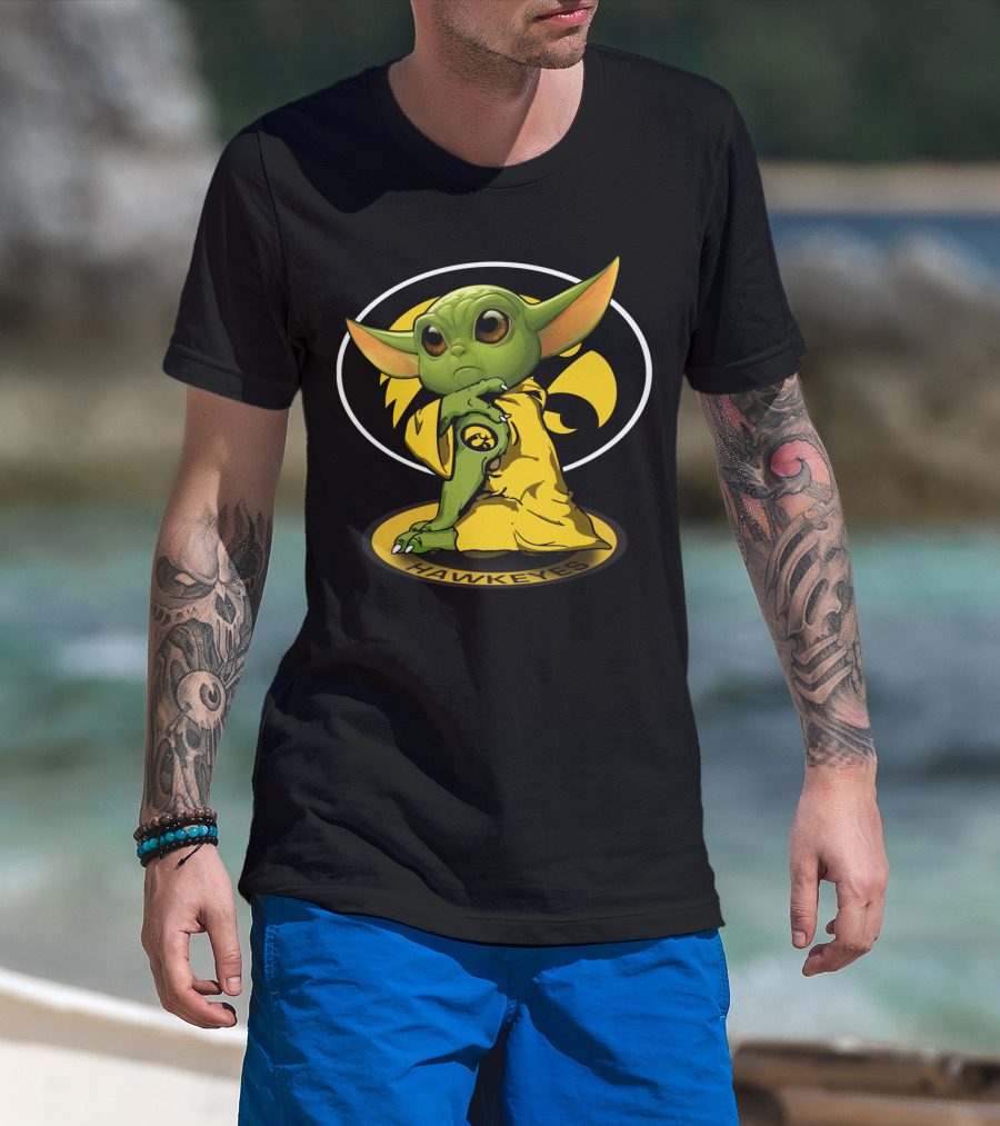 Iowa Hawkeyes Yoda Star Wars Crossover T-Shirt