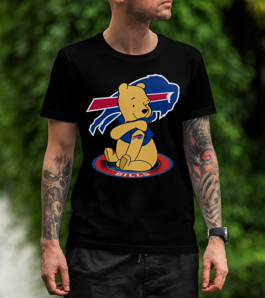 Buffalo Bills Winnie Pooh Mashup With Football T-Shirt