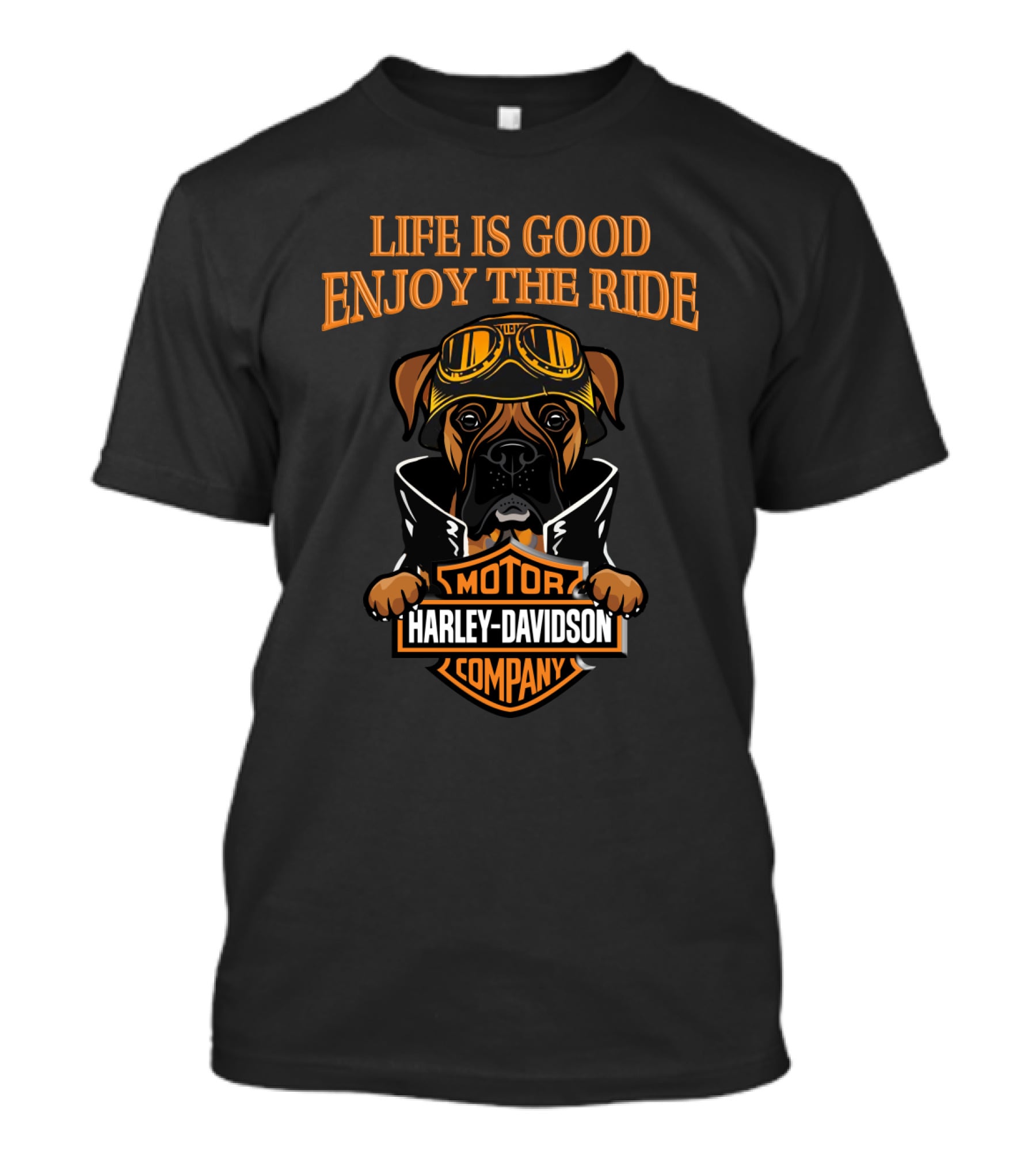 Life Is Good Enjoy The Ride Harley Davidson Boxer Motor Company T-Shirt