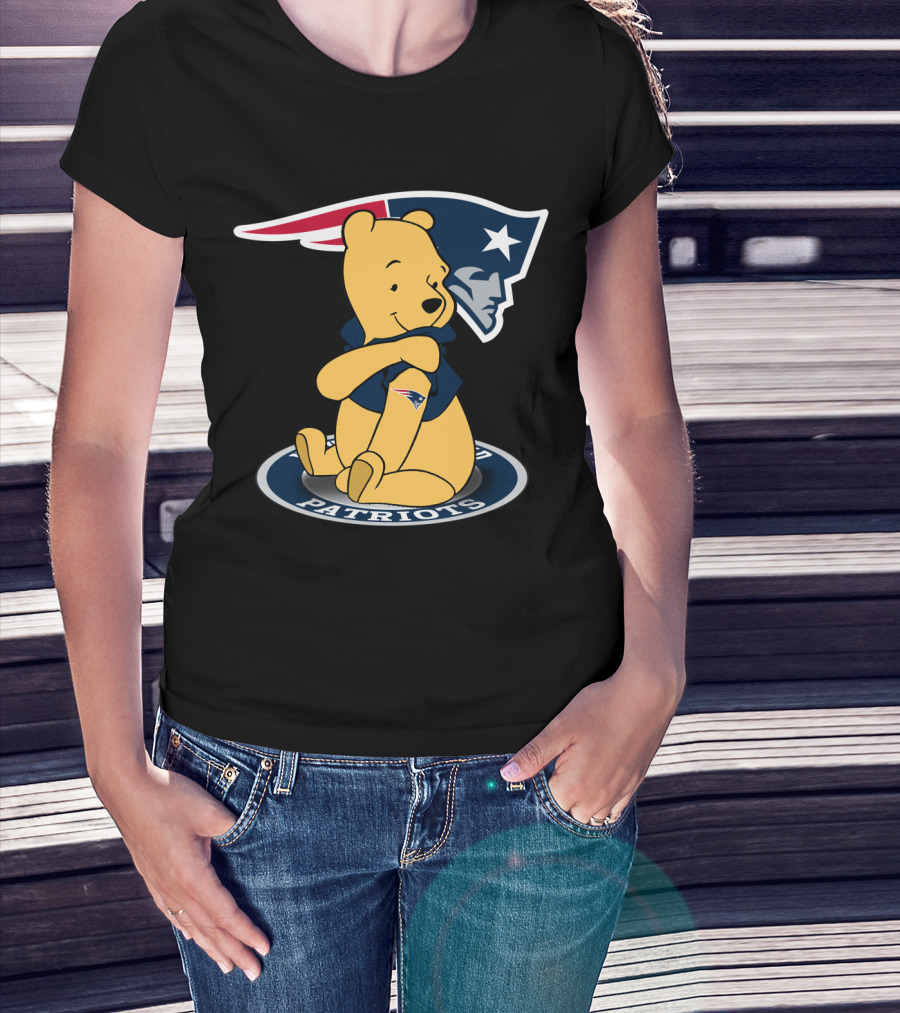 New England Patriots Football Crossover With Pooh T-Shirt