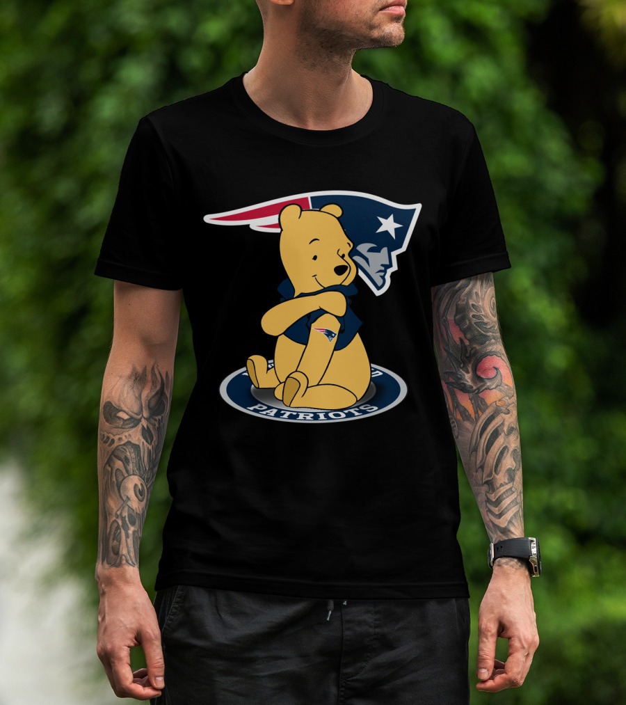 New England Patriots Football Crossover With Pooh T-Shirt