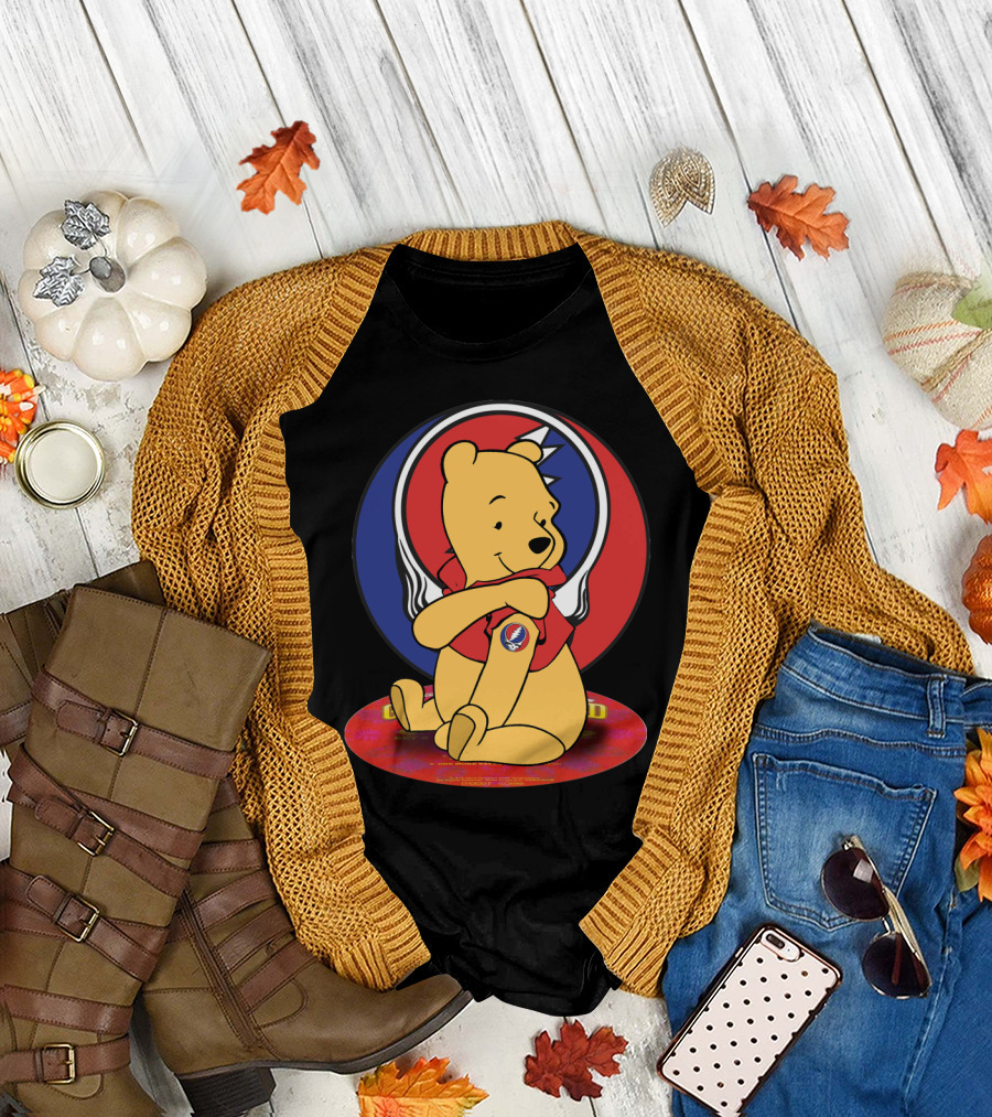 Winnie the Pooh Grateful Dead Steal Your Face T-Shirt