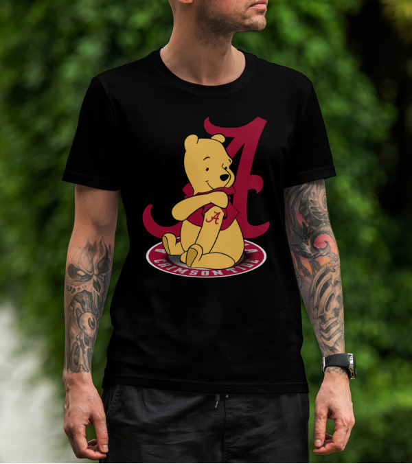 Pooh With Alabama Crimson Tide T-Shirt