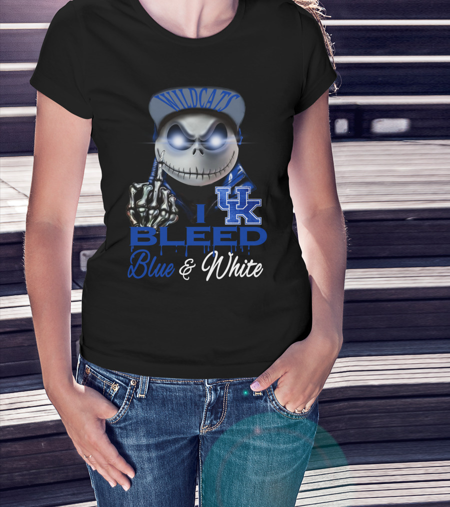 Wildcats I Bleed Blue & White Uk T-Shirt