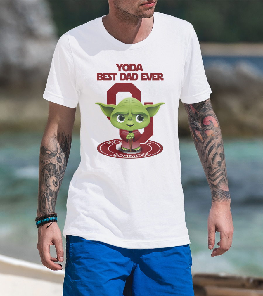 Yoda Best Dad Ever Oklahoma Sooners T-Shirt