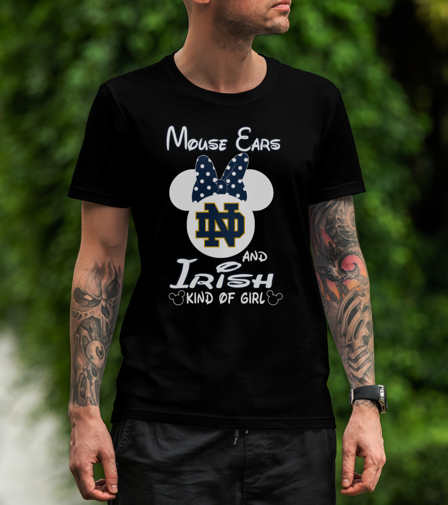 Mouse Ears Notre Dame Irish Kind Of Girl T-Shirt