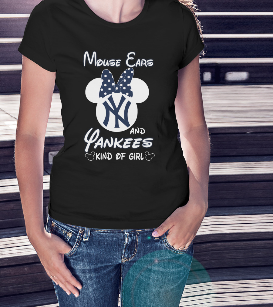 Mouse Ears And Yankees Kind Of Girl T-Shirt