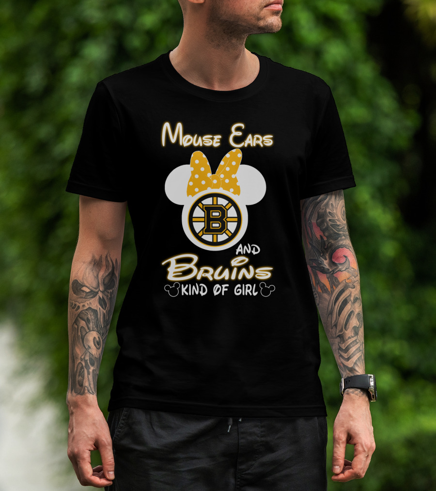 Mouse Ears And Bruins Kind Of Girl T-Shirt