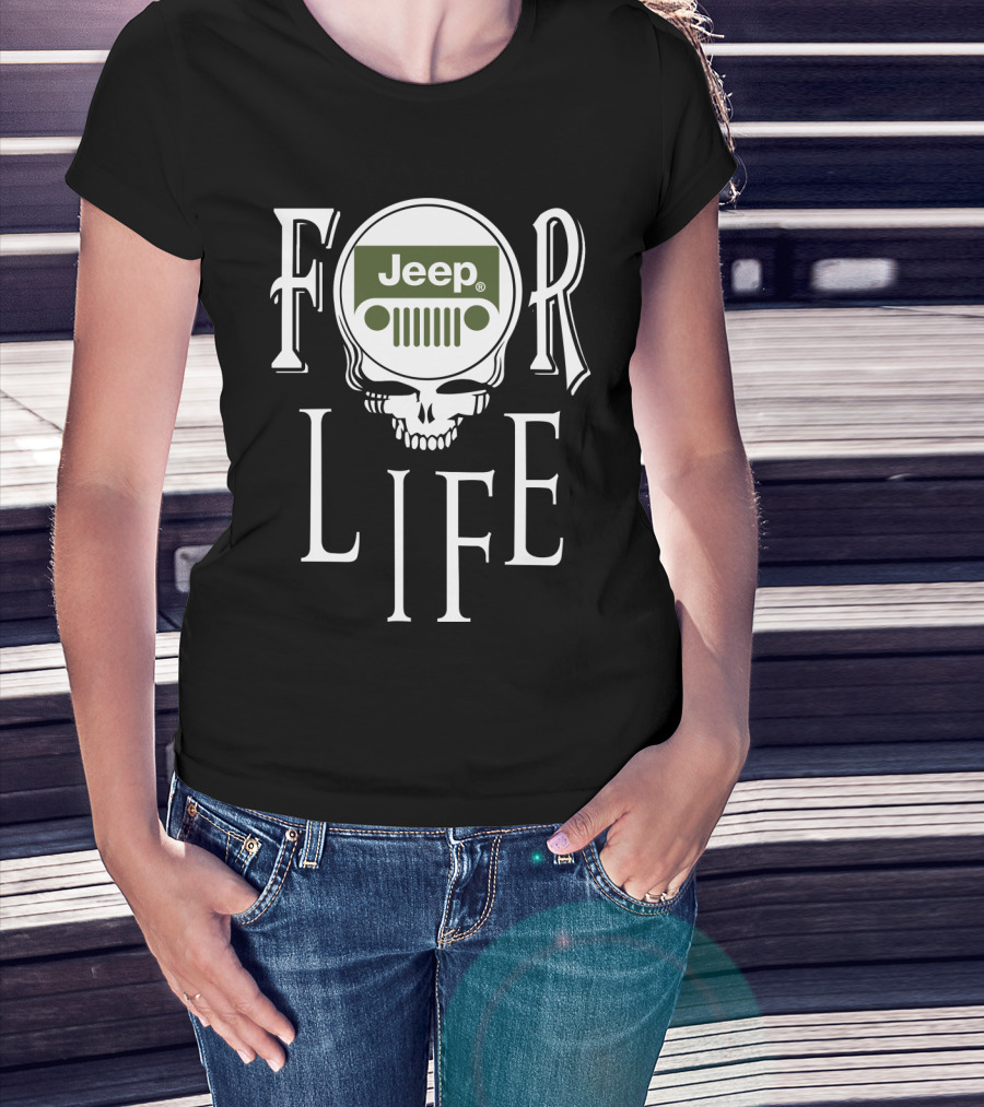 Jeep Skull Logo Gratefuldead For Life T-Shirt