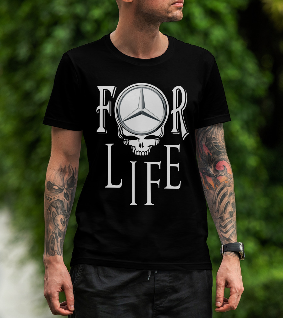 Mercedes Grateful Dead Skull Symbol For Life T-Shirt
