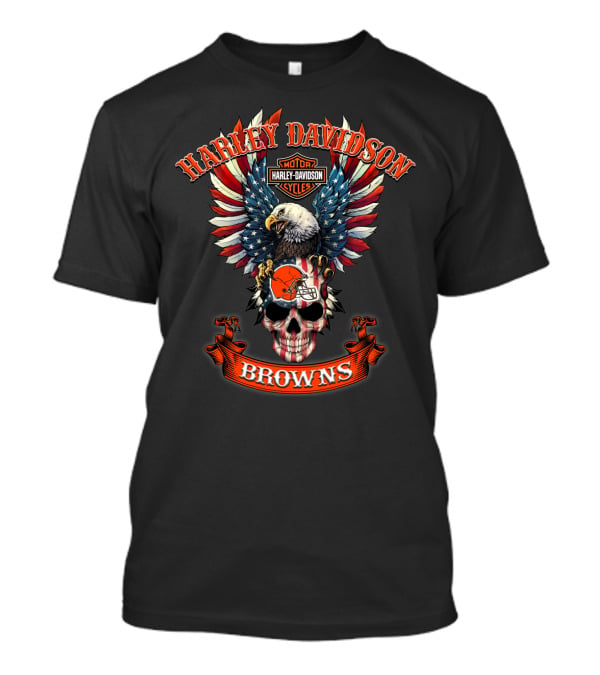 Harley Davidson Motor Cycles Browns T-Shirt