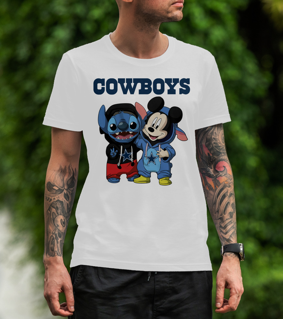 Cowboys Disney Stitch Mickey T-Shirt