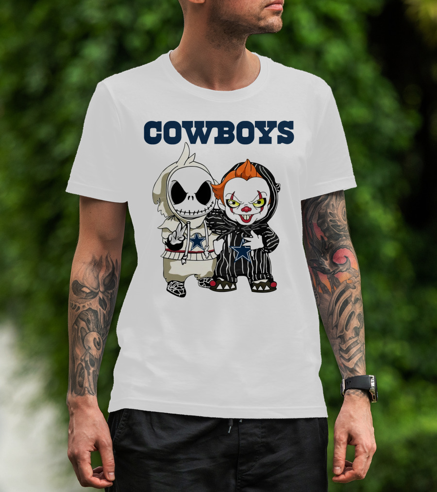 Cowboys Jack Skellington Pennywise With Stars T-Shirt
