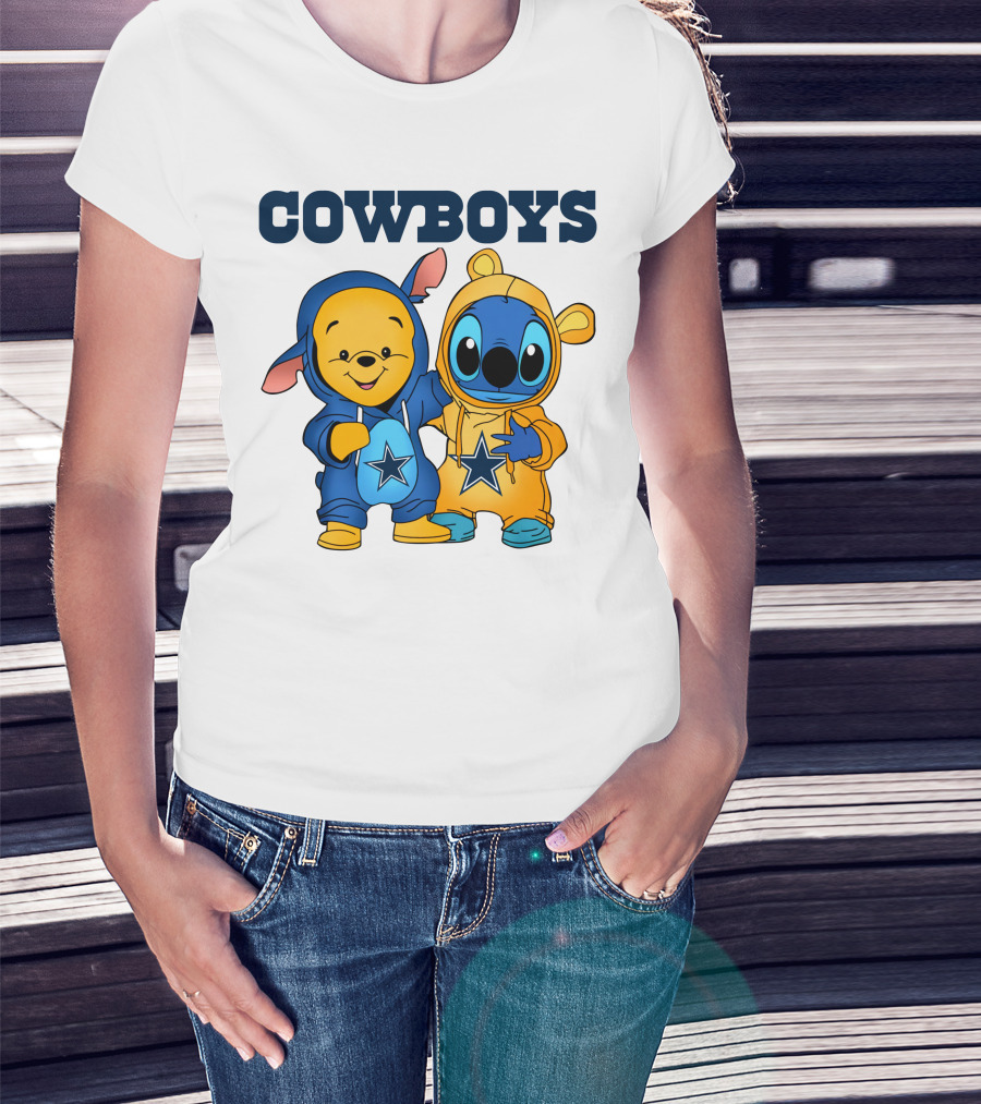 Cowboys Pooh Stitch Outfit T-Shirt
