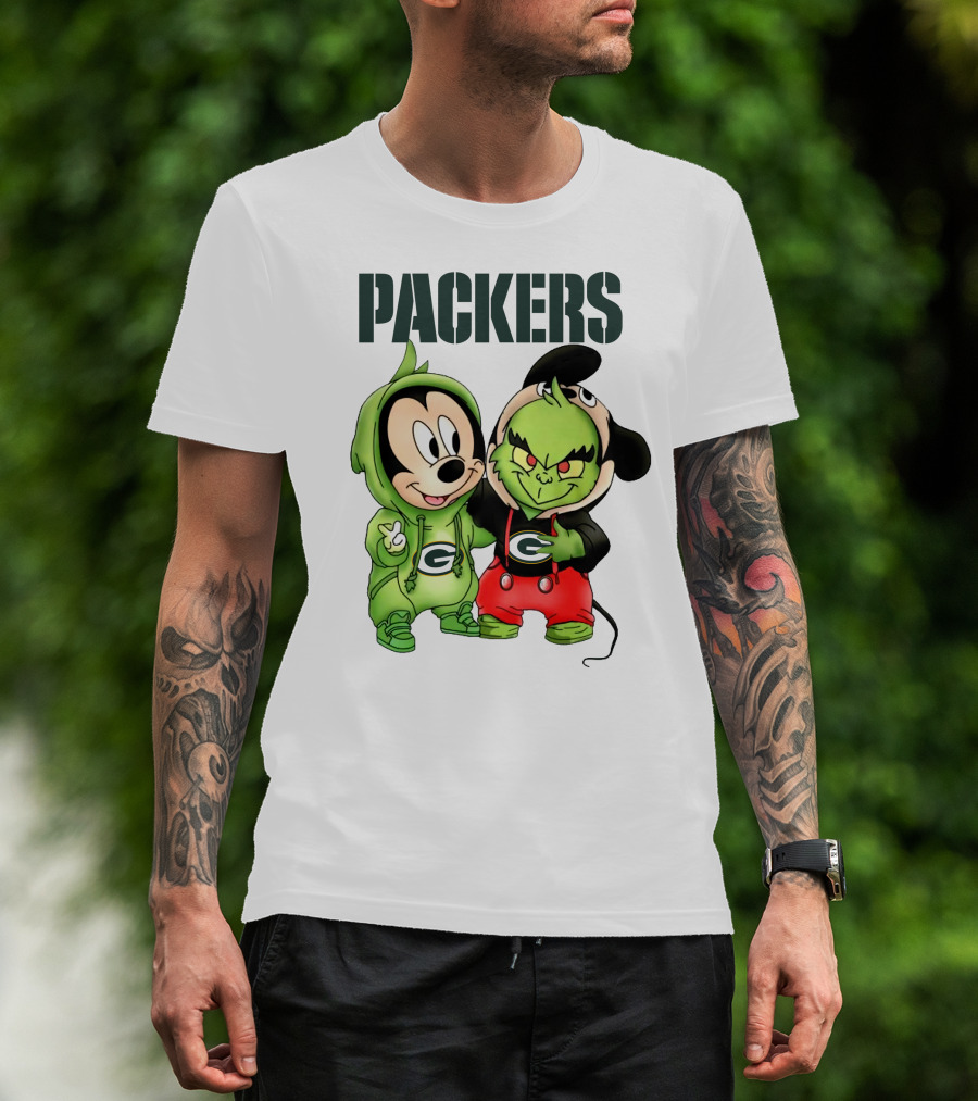 Packers Mickey And Grinch T-Shirt