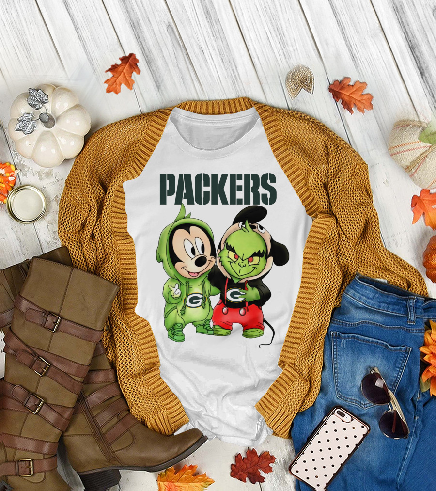 Packers Mickey And Grinch T-Shirt