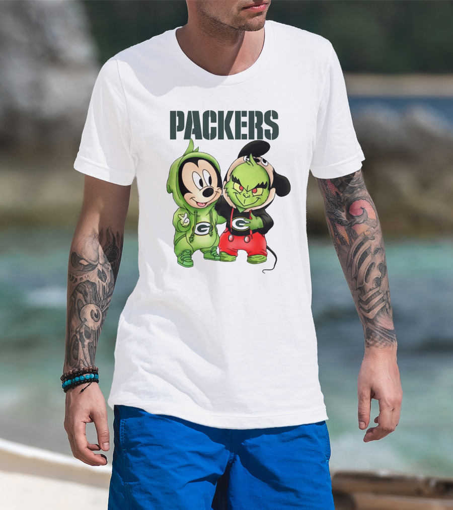 Packers Mickey And Grinch T-Shirt