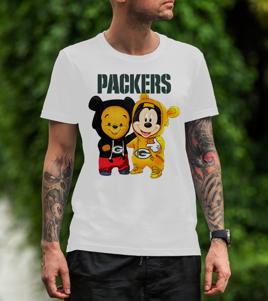 Packers Pooh-Mickey In Team Hoodies T-Shirt