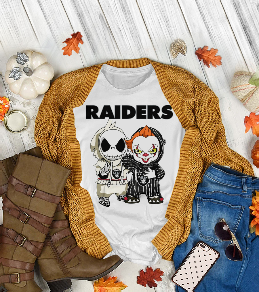 Raiders Jack-Pennywise Crossover Characters T-Shirt