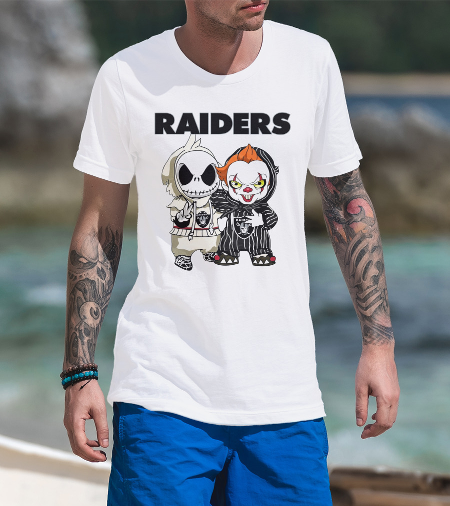 Raiders Jack-Pennywise Crossover Characters T-Shirt