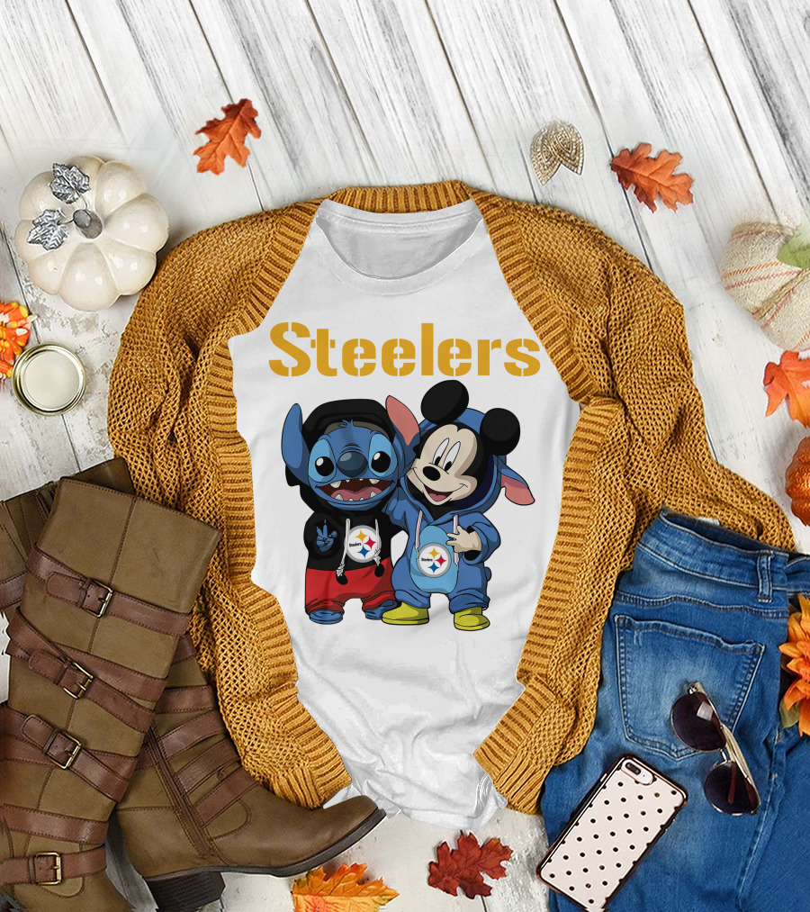 Steelers Stitch and Mickey T-Shirt