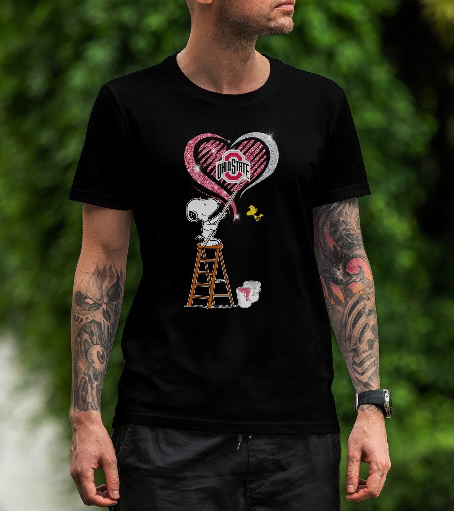 Snoopy Ohio State Heart T-Shirt