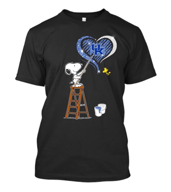 Snoopy Painting Heart Uk Kentucky Wildcats T-Shirt
