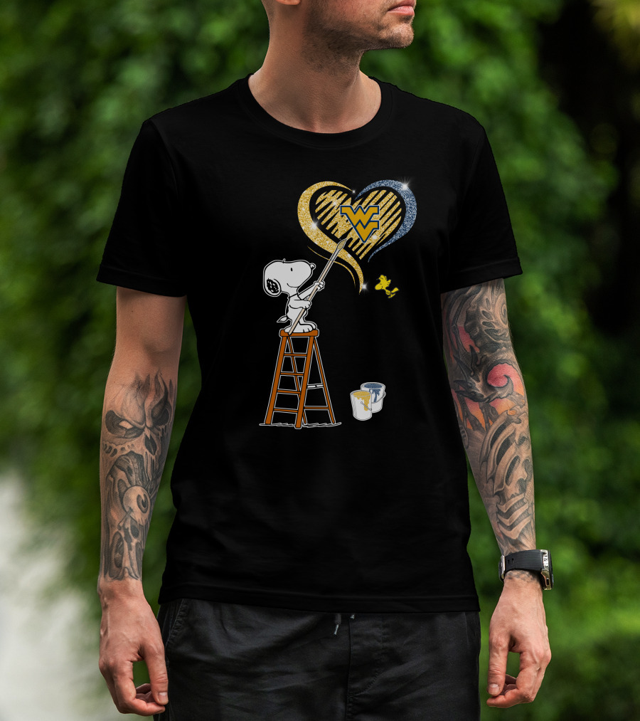 Snoopy Painting West Virginia Heart-Logo Art With Effects T-Shirt