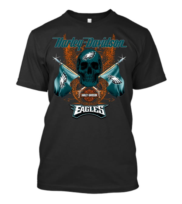 Harley Davidson Eagles Motor Cycles Flag T-Shirt