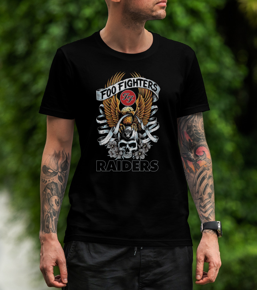 Foo Fighters Raiders Skull And Eagle T-Shirt