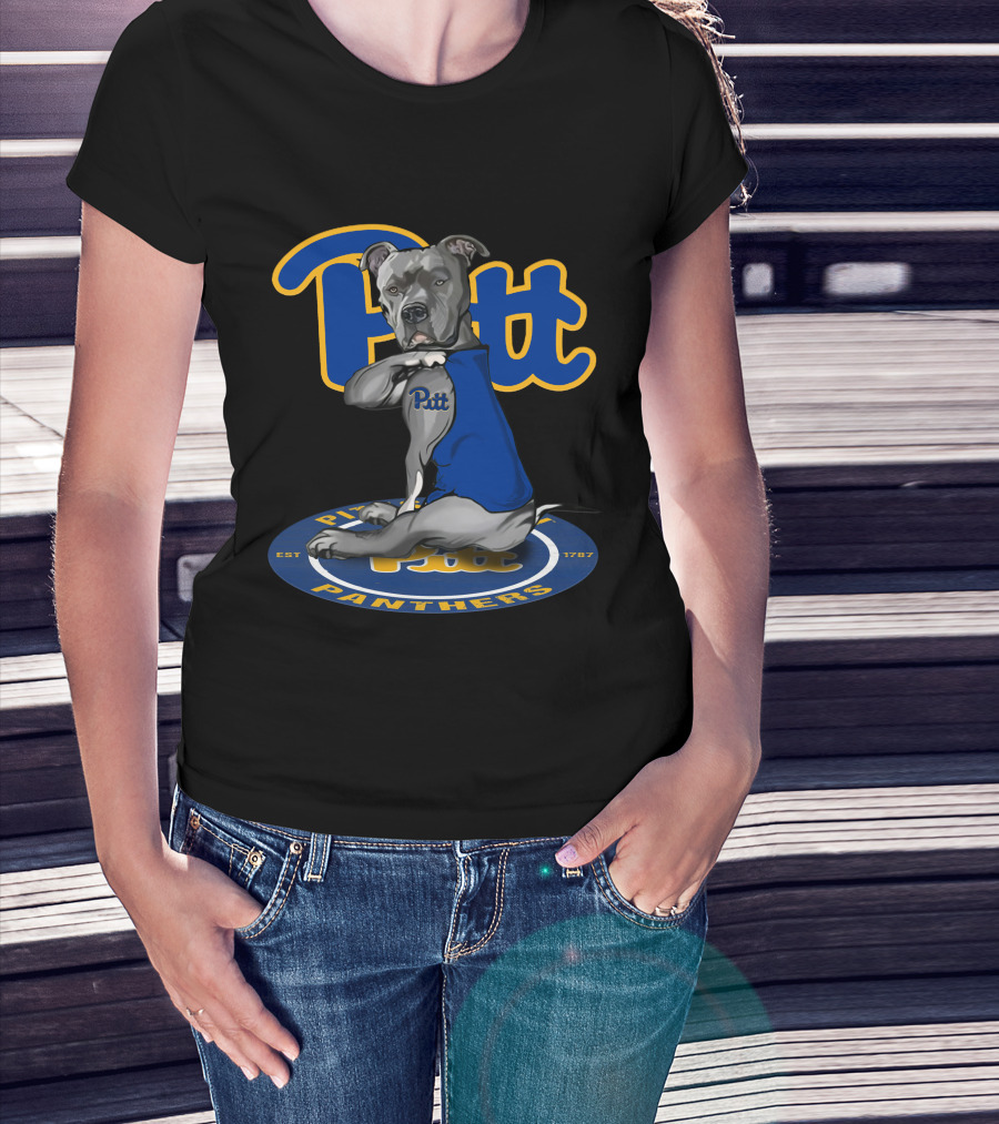 Pitt Panthers 28 Bulldog Logo Est 1787 T-Shirt