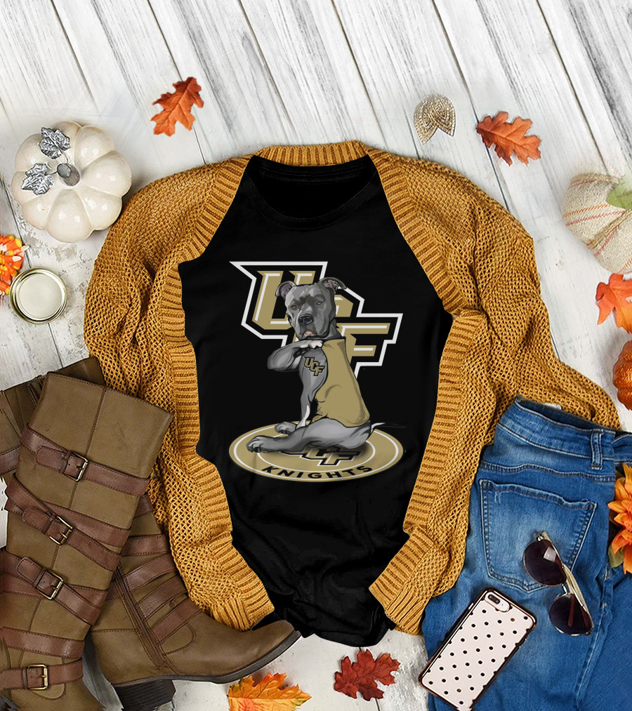 Ucf Knights Mascot Dog With Ucf T-Shirt