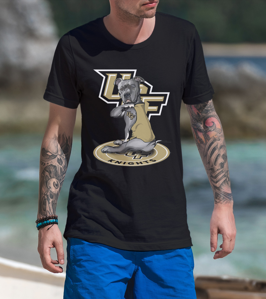 Ucf Knights Mascot Dog With Ucf T-Shirt