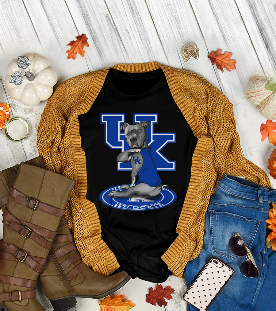 Uk Wildcats Pit Bull Mascot Tattoo Kentucky Wildcats T-Shirt